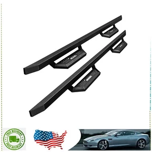 2x Running Boards For 2007 2008- 2018 Jeep Wrangler JK Not for 2018 JL Step Bars - Picture 1 of 9