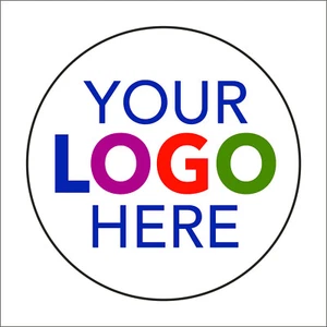 LOGO Printed Round Stickers, Personalised Stickers Company Name Labels Flower - Picture 1 of 9