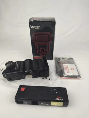 Vivitar 285HV Zoom Thyristor Vari-Power Camera Flash Untested With 110PC - Image 1 of 4
