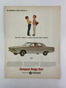 Pubblicità rivista Chrysler Compact Dodge Dart 10,75 x 13,75 tab bibita analcolica Cola - Foto 1 di 2