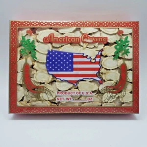 4oz Grade A+ Wholesale!! Hand Selected American Ginseng Slice Root with Gift Box - Picture 1 of 2