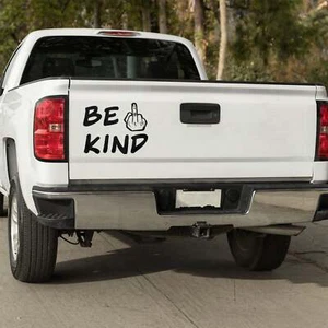 Be Kind vinyl decal funny sarcastic middle finger gift window truck door - Picture 1 of 109