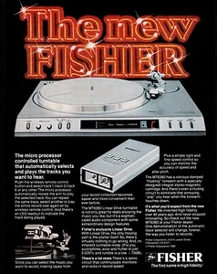 1980 Vintage Print Ad Fisher MT6360 Turntable Wireless Remote Linear Drive Audio - Picture 1 of 3