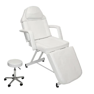 Stationary Adjustable Facial Massage Table Bed Chair Beauty Salon Spa Equipment - Picture 1 of 3
