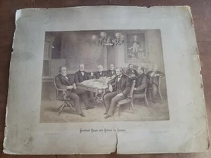 President Hayes & Cabinet In Session 1880 G.W. Pach Lithograph Photo - Picture 1 of 6