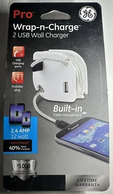 NUEVO SELLADO GE 2 USB Cargador USB Ultra Carga con Gestión de Cables ENVÍO GRATIS Foto 1 de 2