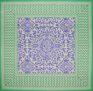 Moroccan Print Cotton Napkin 17" x 17" Lavender & Seafoam