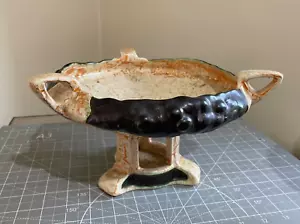 Czech Art Deco Ditmal Urbach Alienware Pedestal Compote Bowl 1930’s - Picture 1 of 7