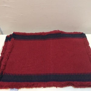 Berea College Crafts Kentucky Handwoven red fringe placemats lot of 4 - Picture 1 of 5