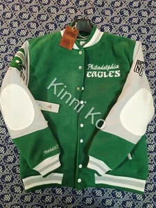 Chaqueta Universitaria Mitchell Ness Philadelphia Eagles Nueva con Etiquetas Princesa Diana Talla X-Grande - Imagen 1 de 13