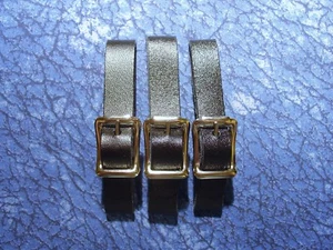 3 New 1/2 inch Black Leather Pocket Watch Fob Straps - Picture 1 of 1