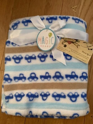 MAGIC YEARS Manta Blanca CARROS CAMIONES Azul Oscuro, Aqua, Tostado Suave Vellón NIÑOS NUEVO CON ETIQUETAS Foto 1 de 4