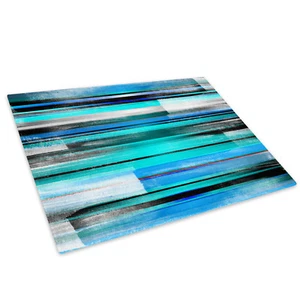 Blue Grey Teal Black Navy Glass Chopping Board Kitchen Worktop Saver Protector - Picture 1 of 3