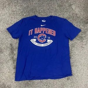 Chicago Cubs 2016 World Series MLB Champions Men's M Short Sleeve Shirt - Picture 1 of 10