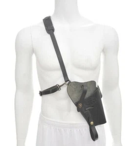 US M7 Shoulder Holster with Premium Black Drum Dyed Leather fits USGI M1911 - Picture 1 of 8