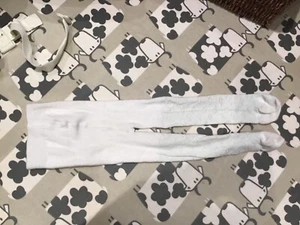 Girls white midd thickness tights size 6-12 months nwot - Picture 1 of 3