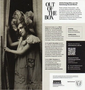 Flyer Digitale Ausstellung "Out of the Box" Sammlung Harald Mante 2023 - Bild 1 von 1