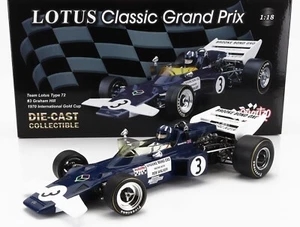 Lotus 72 #3 F1 International Gold Cup 1970 Graham Hill 1/18 Scale Quartzo Model - Picture 1 of 6