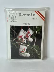 Permin Mini Three Christmas Stockings Kit New Unused Vintage - Picture 1 of 3