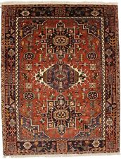 Semi Antique Rust Orange Geometric 5'2X6'7 Tribal Style Oriental Rug Wool Carpet