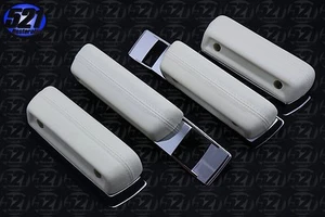 Fits Mopar Front Rear Armrest Bases Pads White Set 68-72 A-Body Demon Dart Scamp - Picture 1 of 8