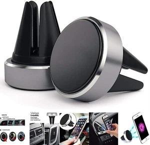 Soporte negro magnético para teléfono móvil montaje de ventilación de aire para teléfono para todos los teléfonos - Imagen 1 de 7