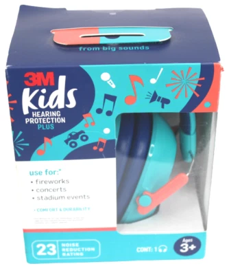 3m Peltor Kids Hearing Protection, Pel Pkidspteal Youth Muffs Teal Free Shipping - Image 1 of 4
