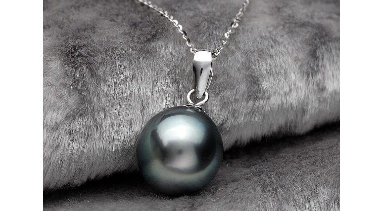 Collar Colgante Perla Plata Rosa Blanco Natural 925 Joyería Regalos de Navidad Foto 1 de 1