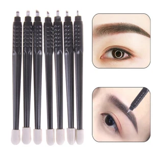 Microblading Tattoo Eyebrow Ink Pen Long Lasting Eye Brow Pencil 3D Fork Makeup - Picture 1 of 18