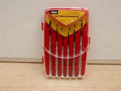 rolson 28205 6pce phillips & slotted jewellers precision screwdriver set - Image 1 of 3