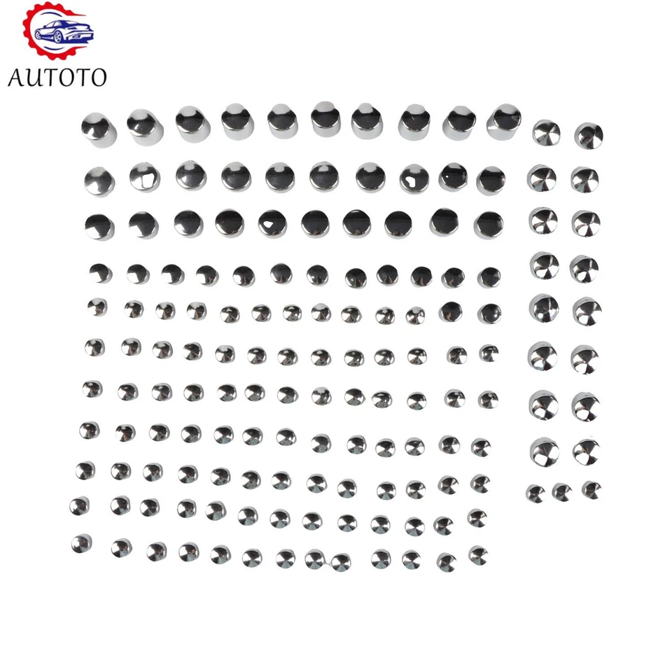 120 pcs Engine Bolt Cover Silver Fit for Engine Screw Bolt Cover Caps for Harley - Image 1 of 4