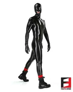 Forfun Black Rubber Suit with Codpiece - Picture 1 of 2