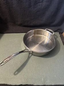 Calphalon Stainless Steel 3Qt Deep Skillet Saute Frying Pan No Lid #5003 10.5” - Picture 1 of 12