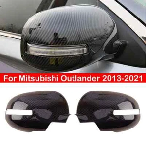 For Mitsubishi Outlander 2013-2021 2x Rearview Side Mirror Cover Wing Cap Trim - Picture 1 of 6
