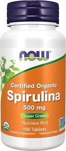 Tabletas Espirulina organica Certificada Tabletas de alga spirulina Pura 500mg