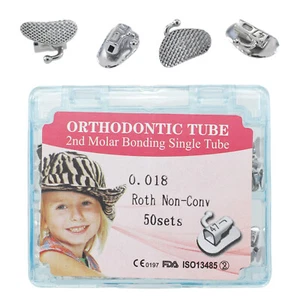 50Kit Tubos Bucales Ortodoncia 018 Roth Segundo Segundo Tubo de Unión Molar Ortodoncia - Imagen 1 de 11