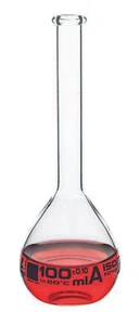 Eisco Labs 100ml Volumetric Flask - Class A - Borosilicate 3.3 Glass - Picture 1 of 1