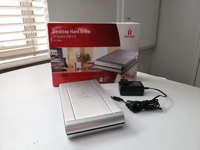 Iomega 500GB Desktop Silver Hi-Speed USB 2.0 External Hard Drive PC 7200 RPM - Image 1 of 4