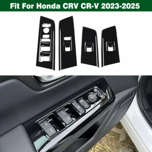Juego de molduras de panel de interruptor de ventana negro brillante para Honda CRV CR-V 2023-2025 - Imagen 1 de 13