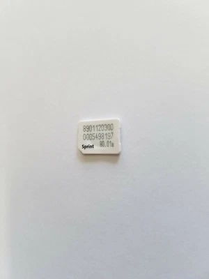 For Sprint Boost Virgin Mobile Nano Sim Card ICCID 80.01a Lg Tribute LS676 - Image 1 of 2