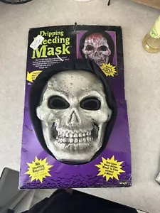 Fun World Dripping Bleeding Blood Skull Mask Heart Pump Halloween Vintage 90’s - Picture 1 of 2