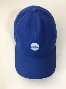 Titleist Golf Hat Ball Cap Blue Small logo Adjustable Fit - Picture 1 of 9
