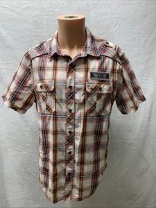 Helix Mens XL Short Sleeve Button Shirt Athletic Fit - Picture 1 of 6