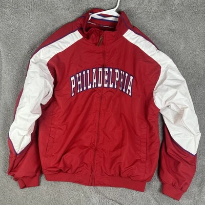 Ветровка мужская Philadelphia Jacket XL Colosseum Athletics красно-белая на молнии - Изображение 1 из 4