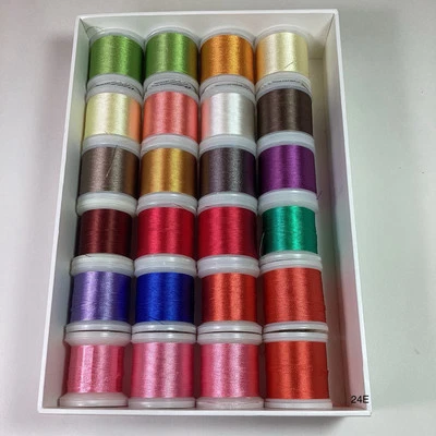 24 Spools MADEIRA Rayon Viscose Filament #40 Thread Lot 200m Embroidery Some NEW - Image 1 of 3