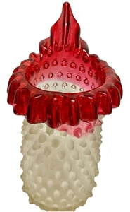 Vintage große Jack in the Pulpit rubinrot & mattiert Nagelblume Tulpenvase SCHÖN!! - Bild 1 von 11