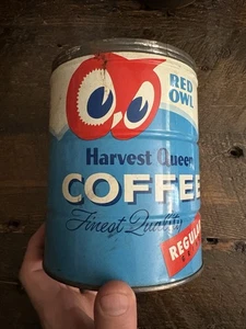 Red Owl Vintage Harvest Queen Coffee Tin - Picture 1 of 6