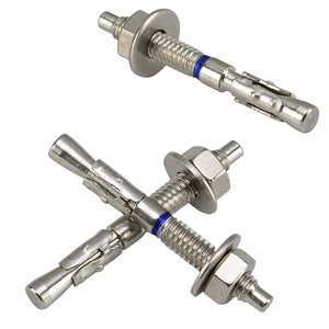 1/4" x 2-1/4" Concrete Anchors 20 Pack 1/4 inch Wedge Anchors Bolts Stainless... - Picture 1 of 9