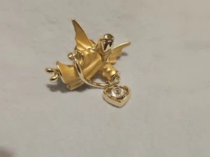 Vintage Brosche Anstecknadel geflügelter Engel signiert Giusti Gigio - Bild 1 von 5