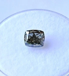 Natural Fancy Grey Diamond 1.00ct Cushion Cut NO treatment, GIA Gemologist cert - Picture 1 of 6